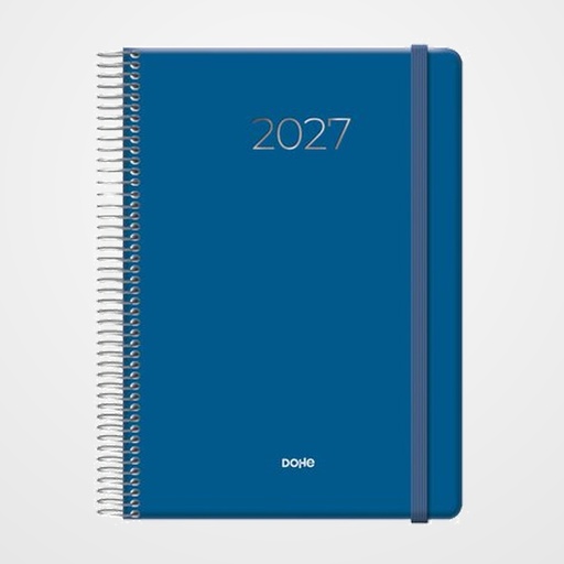 AGENDA ANUAL (2027) COLOUR VIBES ESPIRAL tapa EXTRA 150x210 D/P AZUL