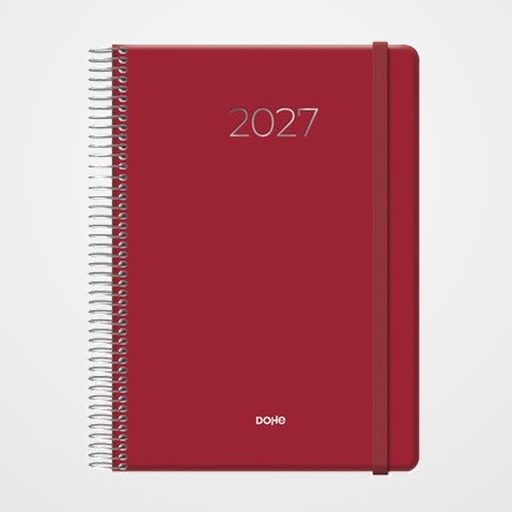 AGENDA ANUAL (2027) COLOUR VIBES ESPIRAL tapa EXTRA 150x210 D/P BURDEOS