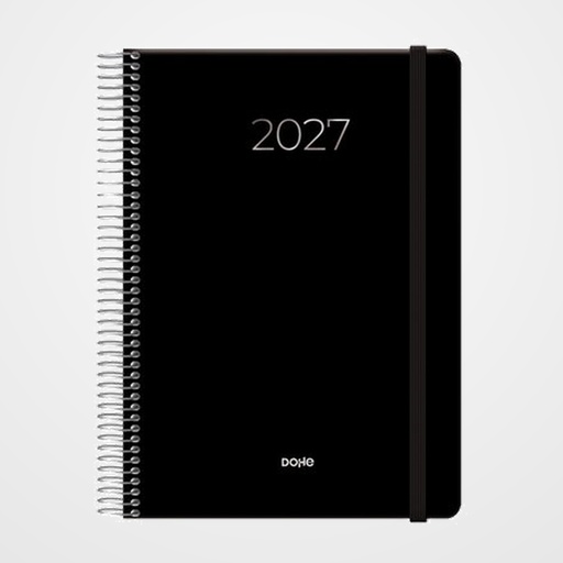 AGENDA ANUAL (2027) COLOUR VIBES ESPIRAL tapa EXTRA 150x210 D/P NEGRO