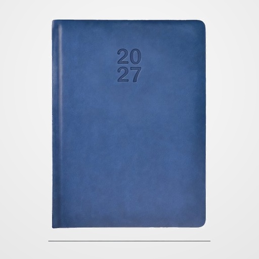 AGENDA ANUAL (2027) DIDEX KALIPO COSIDA tapa ACOLCHADA A5 150x210 21DB D/P AZUL