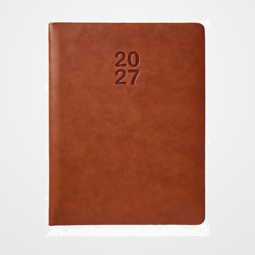 AGENDA ANUAL (2027) DIDEX KALIPO COSIDA tapa ACOLCHADA A5 150x210 21DB D/P MARRON