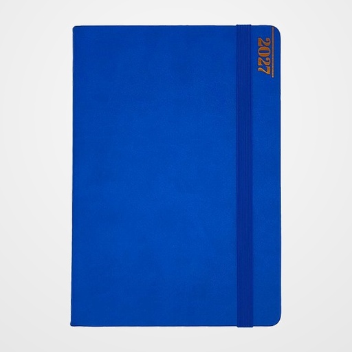 AGENDA ANUAL (2027) DIDEX LINE COSIDA tapa EXTRA con GOMA A5 150x210 21DZ D/P AZUL