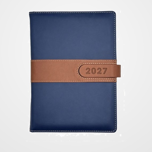 AGENDA ANUAL (2027) DIDEX TOKIO COSIDA tapa ACOLCHADA cierre MAGNETICO A5 150x210 21DT D/P AZUL