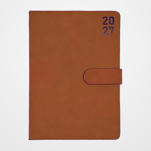 AGENDA ANUAL (2027) DIDEX TREE COSIDA tapa EXTRA con BROCHE A5 150x210 21DZ D/P MARRON