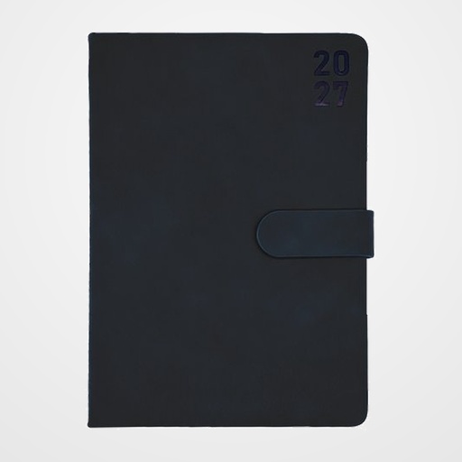 AGENDA ANUAL (2027) DIDEX TREE COSIDA tapa EXTRA con BROCHE A5 150x210 21DZ D/P NEGRO