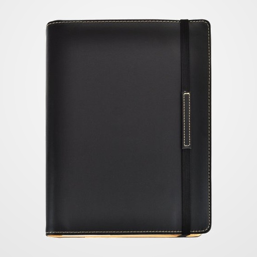 AGENDA ANUAL (2027) DIDEX WIRE-O con FUNDA ACOLCHADA con GOMA 170x240 24DP D/P NEGRO