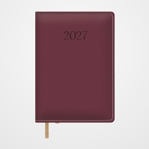 AGENDA ANUAL (2027) DOHE BOLONIA COSIDA tapa EXTRA POLIPIEL 150x210 D/P BURDEOS