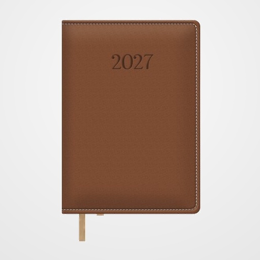 AGENDA ANUAL (2027) DOHE BOLONIA COSIDA tapa EXTRA POLIPIEL 150x210 D/P CAMEL
