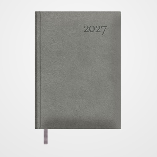 AGENDA ANUAL (2027) DOHE LAUSANA COSIDA tapa EXTRA POLIPIEL 140x200 D/P GRIS