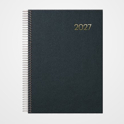 AGENDA ANUAL (2027) DOHE SEGOVIA ESPIRAL tapa EXTRA 140x200 D/P NEGRO