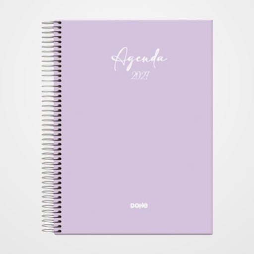 AGENDA ANUAL (2027) DOHE SERENITY ESPIRAL tapa EXTRA 140x200 D/P MORADO