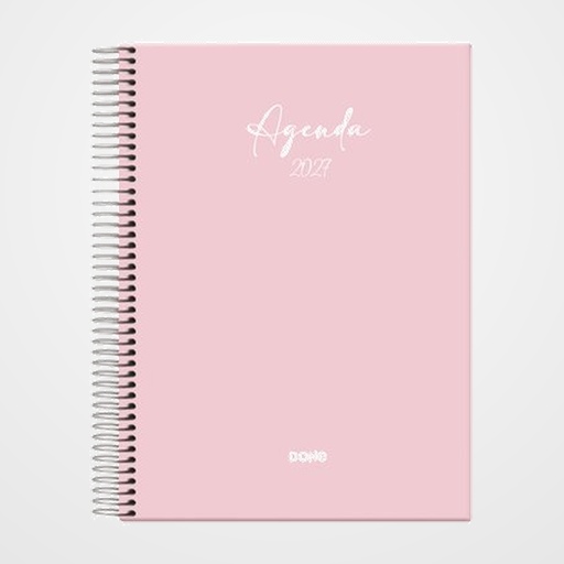 AGENDA ANUAL (2027) DOHE SERENITY ESPIRAL tapa EXTRA 140x200 D/P ROSA