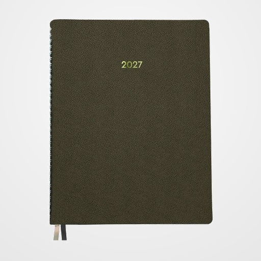 AGENDA ANUAL (2027) DOHE ZENITH WIRE-O tapa FLEXIBLE POLIPIEL 210x280 S/V MARRON