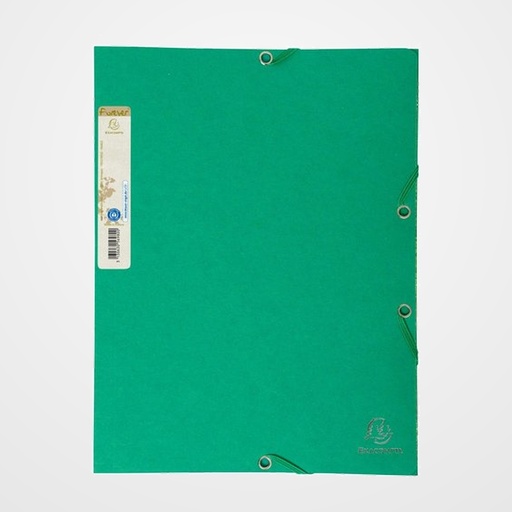 CARPETA de GOMAS y SOLAPAS EXACOMPTA FOREVER CARTON A4 con ETIQUETA VERDE