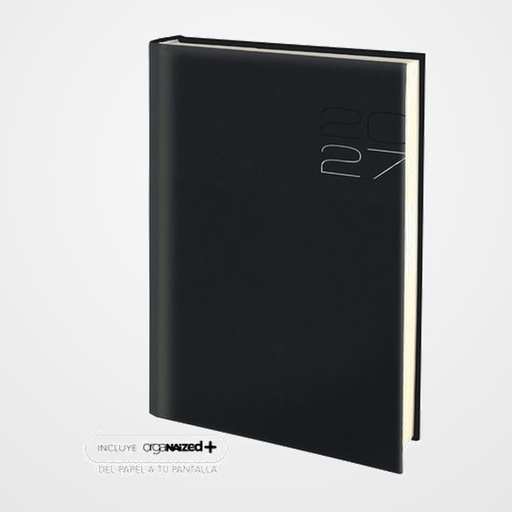 AGENDA ANUAL (2027) EDEUSTO POSITANO COSIDA tapa ACOLCHADA E11 170x240 D/P NEGRO (C01)