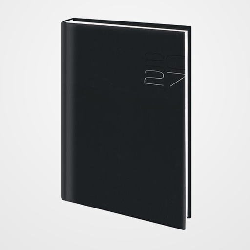 AGENDA ANUAL (2027) EDEUSTO POSITANO COSIDA tapa ACOLCHADA E15 170x240 S/V NEGRO (C01)