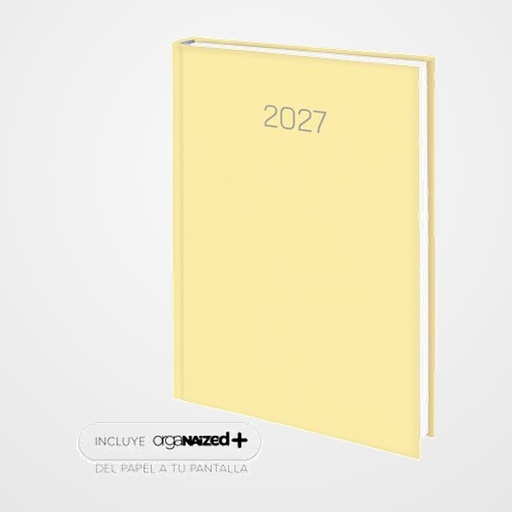 AGENDA ANUAL (2027) EDEUSTO PREMIUM COSIDA tapa ACOLCHADA D07 145x205 D/P AMARILLO (392)