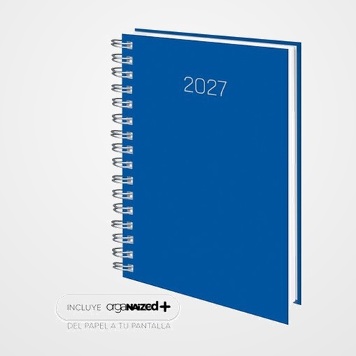 AGENDA ANUAL (2027) EDEUSTO PREMIUM WIRE-O tapa DURA D08 141x205 D/P AZUL (226)