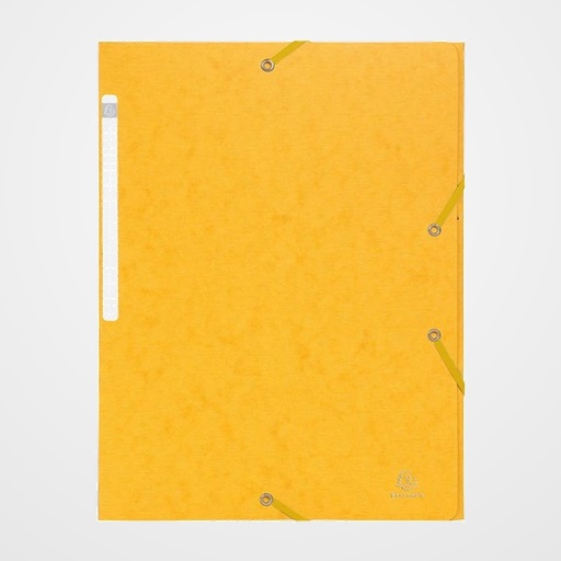 CARPETA de GOMAS y SOLAPAS EXACOMPTA SCOTTEN MAXI CARTON GOFRADO A4 con ETIQUETA AMARILLO