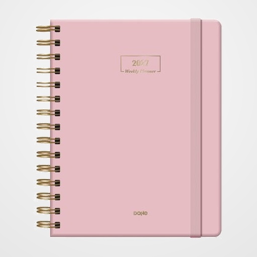 AGENDA ANUAL (2027) ETHERNAL WIRE-O tapa EXTRA 160x210 S/V ROSA