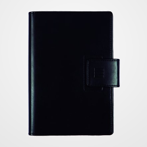 AGENDA ANUAL (2027) FINOCAM DUO DUOUNO ESPIRAL CON CUBIERTA SINTETICA con BROCHE E5 117x181 D/P NEGRO