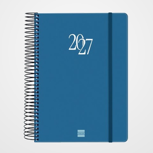 AGENDA ANUAL (2027) FINOCAM ESPIRAL BASIC MY ESPIRAL tapa EXTRA con GOMA E10 155x212 D/P AZUL