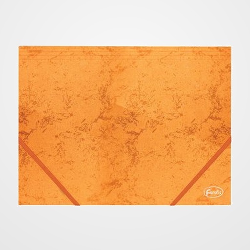 CARPETA de GOMAS y SOLAPAS FOROFIS CARTON A4 NARANJA