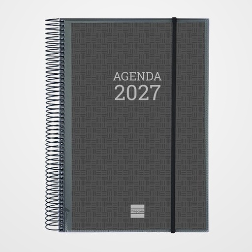AGENDA ANUAL (2027) FINOCAM ESPIRAL PERSONALIZABLE ESPIRAL tapa PP con GOMA E40 210x297 D/P