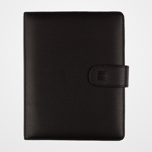 AGENDA ANUAL (2027) FINOCAM OPEN LEO 2 ANILLAS CON CUBIERTA SINTETICA con BROCHE 500 117x181 D/P NEGRO