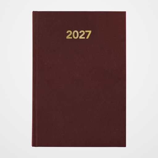 AGENDA ANUAL (2027) GRAFOPLAS BAVIERA COSIDA tapa EXTRADURA A5 210x145 D/P GRANATE