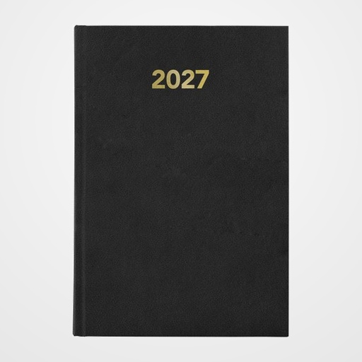 AGENDA ANUAL (2027) GRAFOPLAS BAVIERA COSIDA tapa EXTRADURA A5 210x145 D/P NEGRO