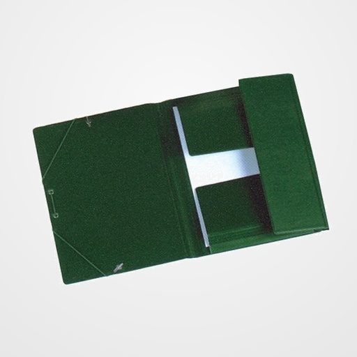 CARPETA de GOMAS y SOLAPAS IBERPLAS PVC Fº PROLONG. VERDE