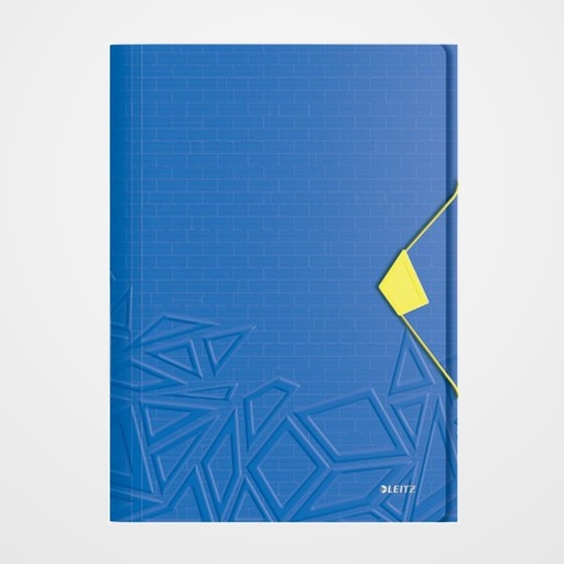 CARPETA de GOMAS y SOLAPAS LEITZ URBAN CHIC PP A4 AZUL