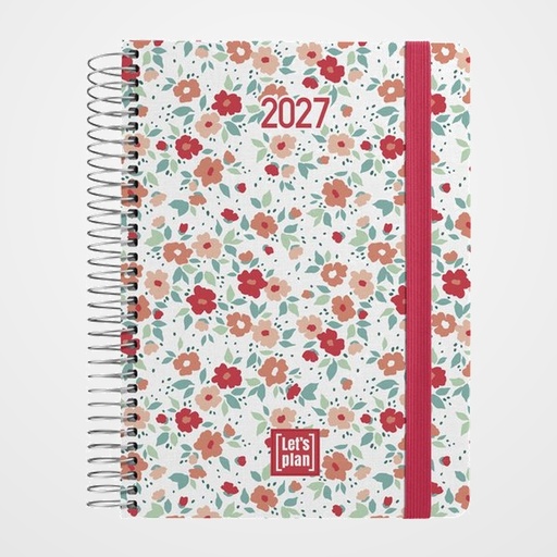 AGENDA ANUAL (2027) GRAFOPLAS DESIGN ESPIRAL tapa EXTRA con GOMA A5 210x150 D/P ENERGY