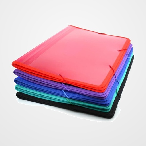 CARPETA de GOMAS y SOLAPAS OFFICE BOX A4+  PP XXL con FUELLE SUPRA