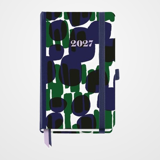 AGENDA ANUAL (2027) MIQUELRIUS GRAFICA COSIDA tapa EXTRA con GOMA PASSPORT 90x140 D/P BLOBS