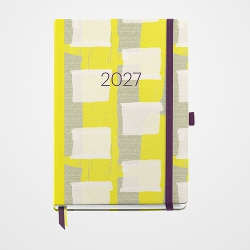 AGENDA ANUAL (2027) MIQUELRIUS GRAFICA COSIDA tapa EXTRA con GOMA PLUS 155x213 S/V APAIS. SQUARES