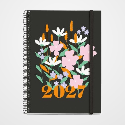 AGENDA ANUAL (2027) MIQUELRIUS NATURA ESPIRAL tapa EXTRA con GOMA PLUS 155x213 S/V APAIS. ESPIGAS