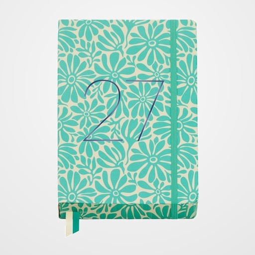 AGENDA ANUAL (2027) MIQUELRIUS TRENDS ART COSIDA tapa SIMIL PIEL con GOMA 140x190 D/P FLORA FUSION