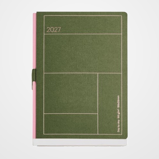 AGENDA ANUAL (2027) MIQUELRIUS TRENDS BACK TO BASICS LINEAS COSIDA tapa DURA PLUS 155x213 D/P VERDE