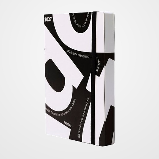 AGENDA ANUAL (2027) MOOVING BLACK COSIDA tapa POLIPIEL con GOMA 150x210 D/P