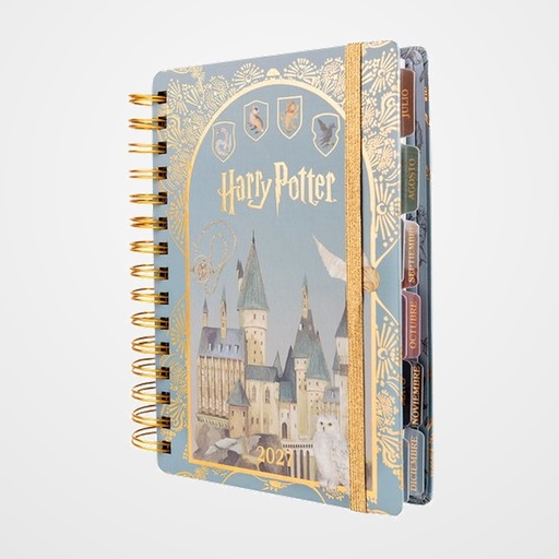 AGENDA ANUAL (2027) MOOVING HARRY POTTER WIRE-O tapa EXTRA con GOMA 140x200 D/P