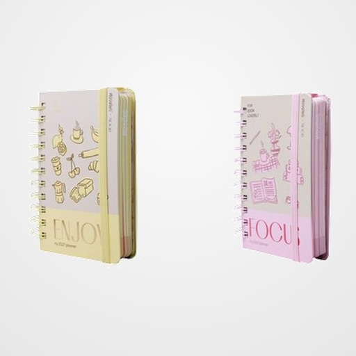 AGENDA ANUAL (2027) MOOVING MOOD WIRE-O tapa PP con GOMA 100x150 D/P SURTIDO (2 mod.)
