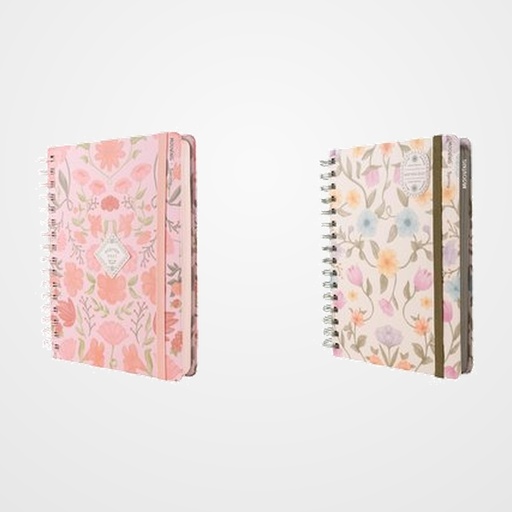 AGENDA ANUAL (2027) MOOVING SPRING WIRE-O tapa EXTRA con GOMA 150x210 D/P SURTIDO (2 mod.)