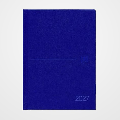 AGENDA ANUAL (2027) OXFORD MODERN VIVOS COSIDA tapa ACOLCHADA A5 210x150 D/P AZUL OSCURO