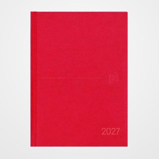 AGENDA ANUAL (2027) OXFORD MODERN VIVOS COSIDA tapa ACOLCHADA A5 210x150 D/P ROJO