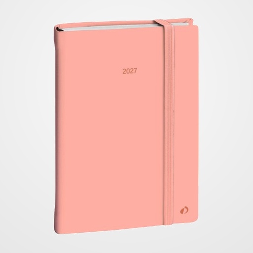 AGENDA ANUAL (2027) QUO VADIS DAILY 21 COLOR ML COSIDA tapa DURA con GOMA 150X210 D/P PASTEL NARANJA