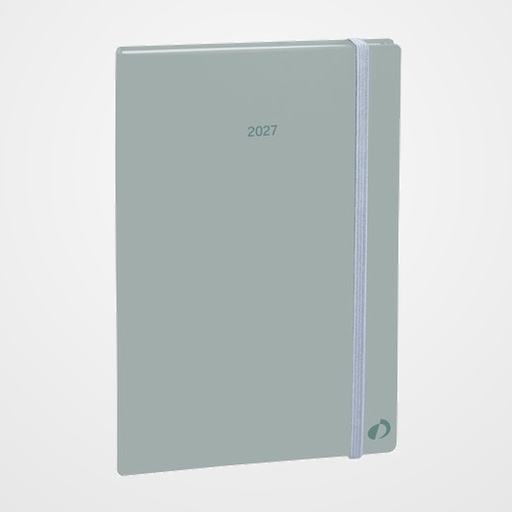 AGENDA ANUAL (2027) QUO VADIS MINISTRE COLOR ML COSIDA tapa DURA con GOMA 160X240 S/V PASTEL VERDE