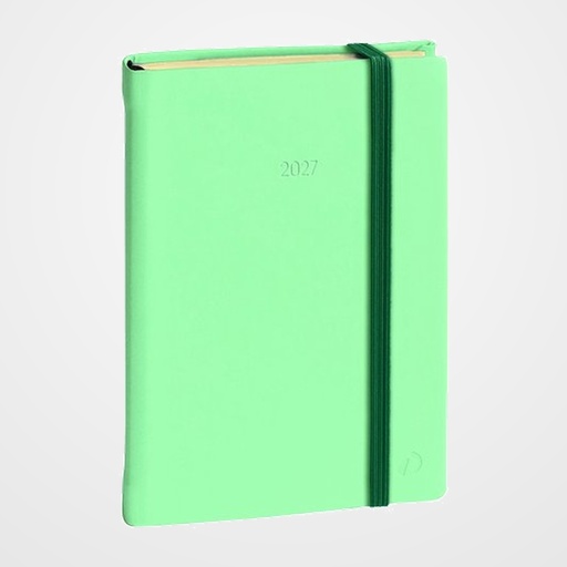AGENDA ANUAL (2027) QUO VADIS PRESIDENT PRESTIGIO ML SILK SOBRECUBIERTA COSIDA tapa SIMIL PIEL 210x270 S/V 2 PAG. VERDE MAR