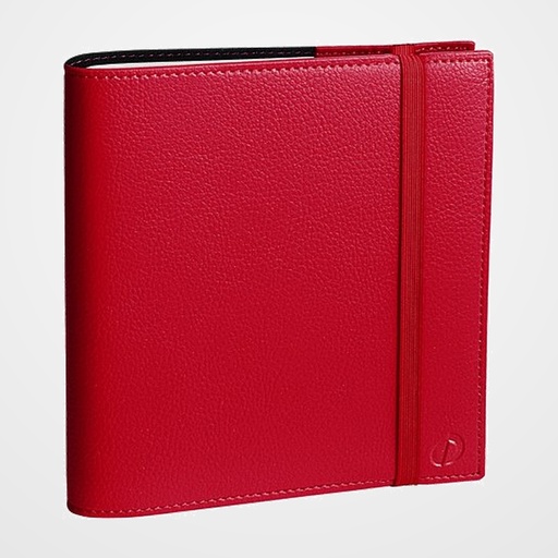 AGENDA ANUAL (2027) QUO VADIS TIME&LIFE MEDIUM ML SOBRECUBIERTA WIRE-O tapa SIMIL PIEL CON GOMA 160x160 S/V 2 PAG. ROJO GRANATE